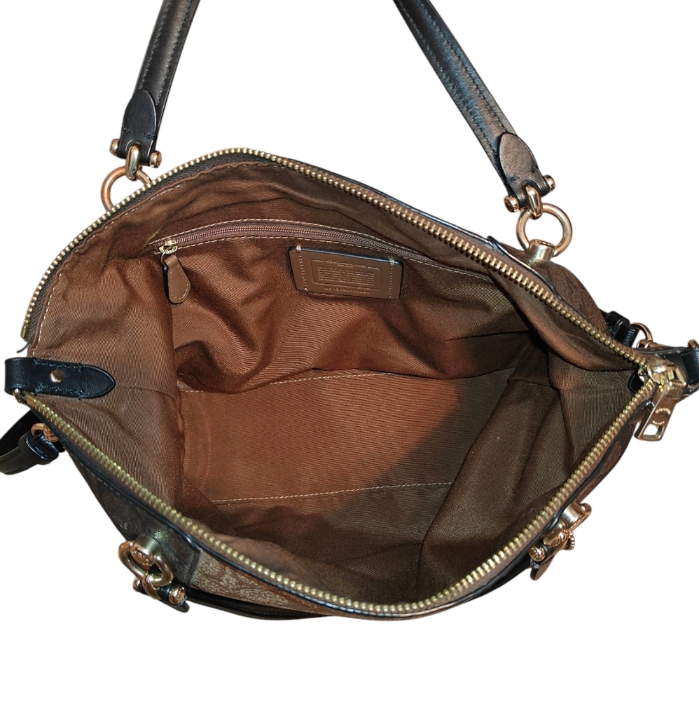 COACH Kacey Satchel Bag In Blocked Signature Canvas With Hangtag - Picture 12 of 16